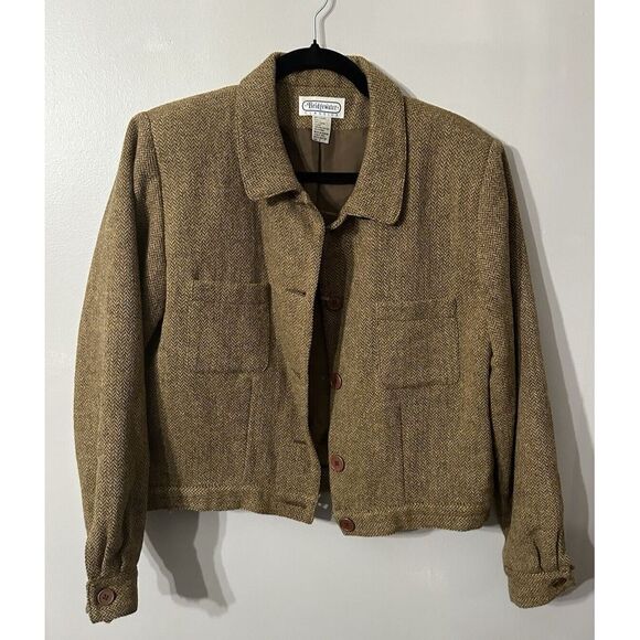 Jackets & Blazers - Bridgewater Classics VTG Womens Cropped‎ 100% Wool Lined Jacket Sz 14 Academia